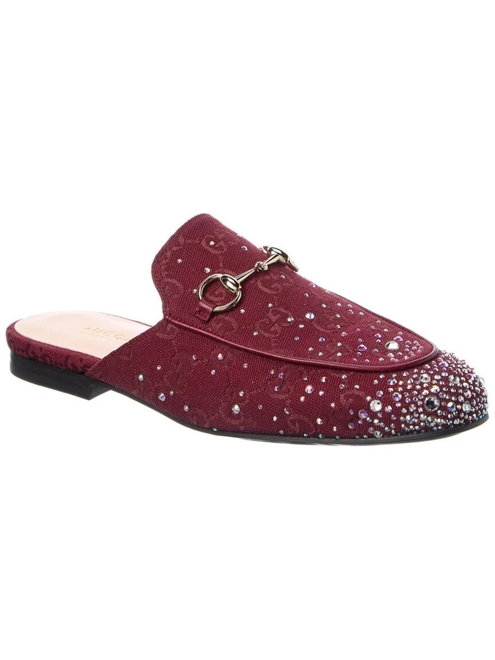 Gucci Red Crystal Princetown Slipper Mules 38